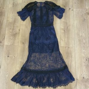 SELF-PORTRAIT Fine Night Out Dress Navy US size 8